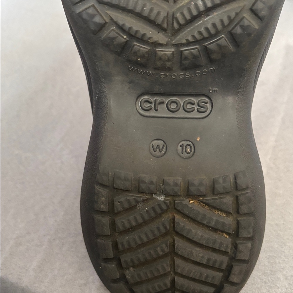 CROCS Bae Clog Platform Shoes Black Women's 10 Chunky Heel Slip On - Picture 8 of 8